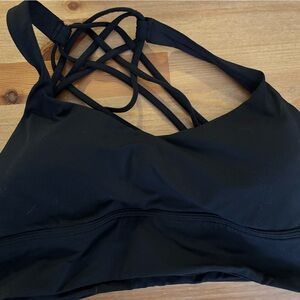 Lululemon free to be longline bra - black - like new - Size 8